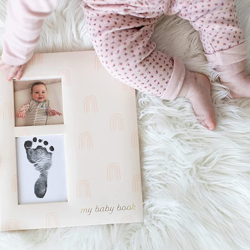 Pearhead Rainbow Babybook - Blush