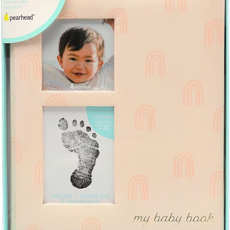 Pearhead Rainbow Babybook - Blush