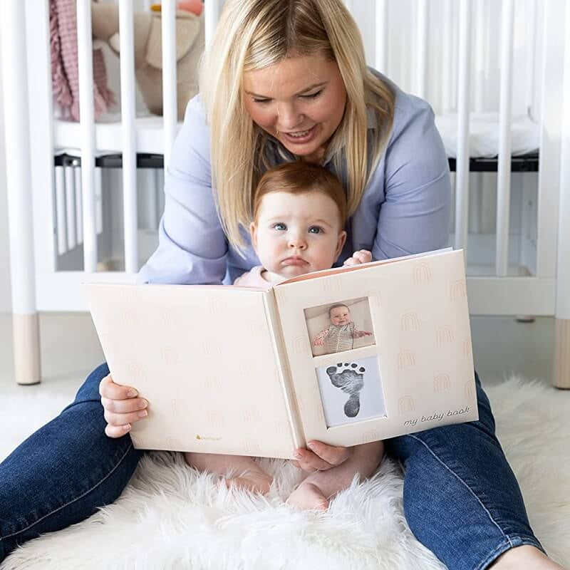 Pearhead Rainbow Babybook - Blush