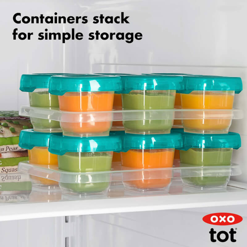 OXO Tot Plastic Baby Blocks™ - Teal 6x2oz