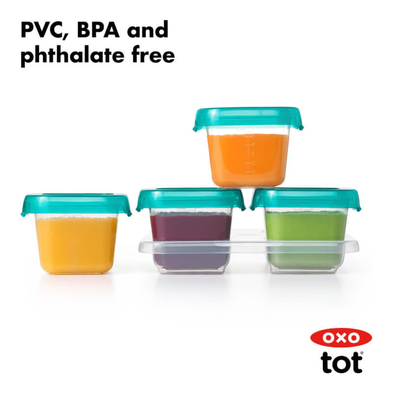 OXO Tot Plastic Baby Blocks™ - Teal - 4x6oz