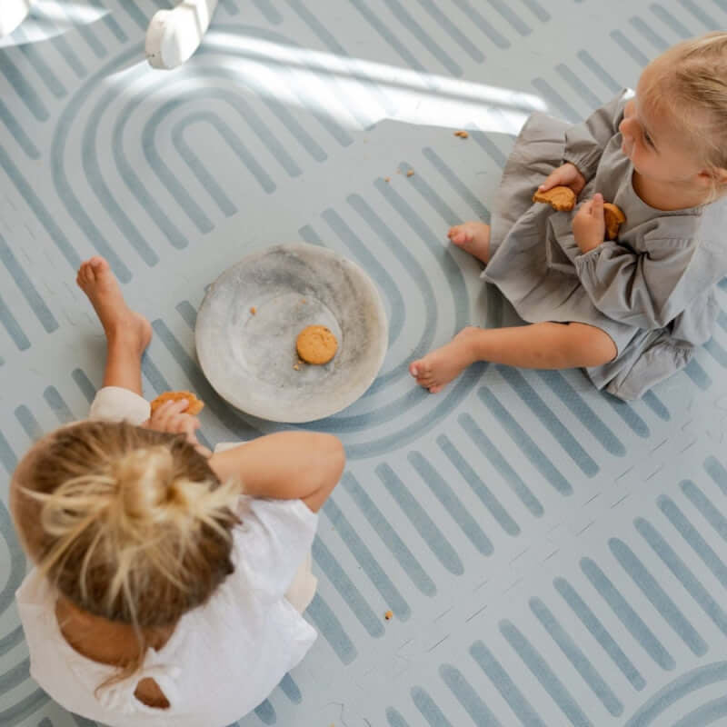 Toddlekind Premium Foam Play Mats 120x180cm - Linear Collection - Mineral