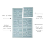 Toddlekind Premium Foam Play Mats 120x180cm - Linear Collection - Mineral