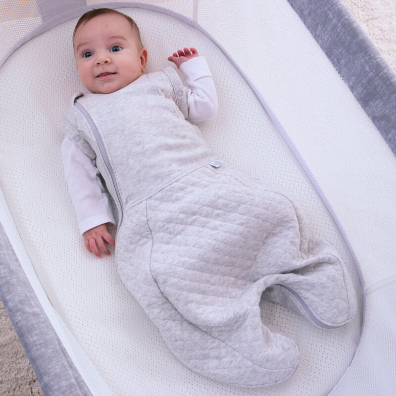 Purflo Swaddle to Sleep Bag 2.5 TOG - Minimal Grey