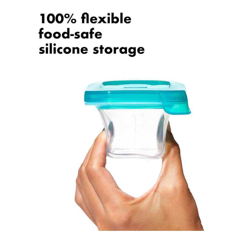 OXO Tot Silicone Baby Blocks™ - Teal 4x4oz