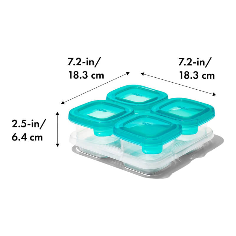 OXO Tot Silicone Baby Blocks™ - Teal 4x4oz