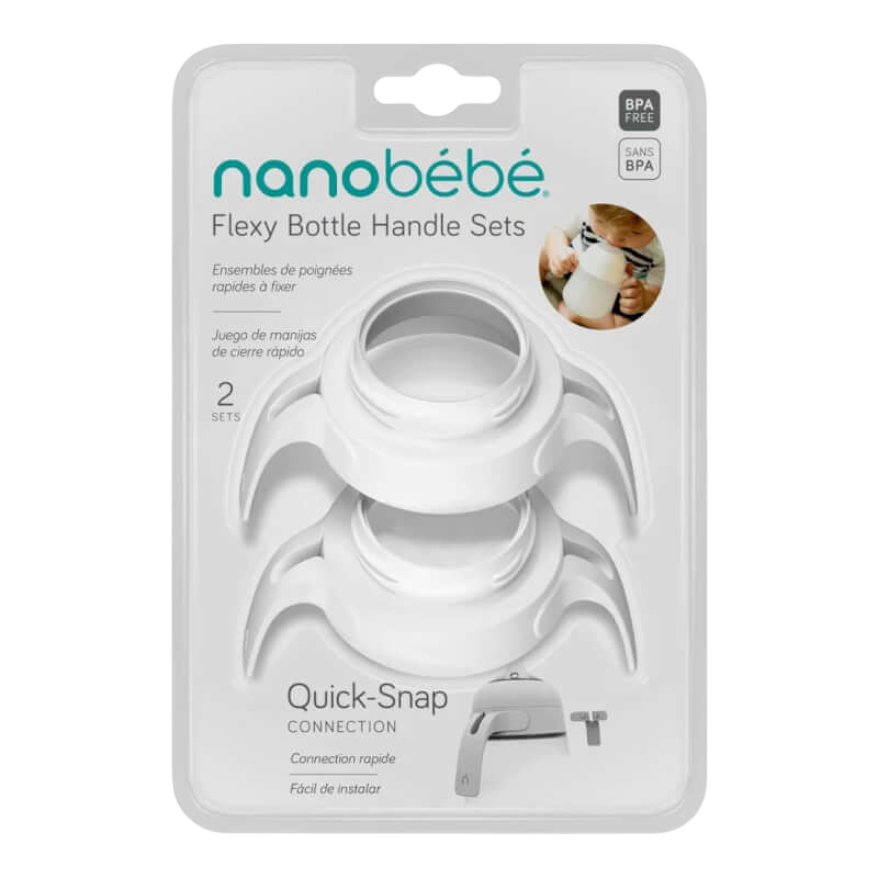 Nanobebe Silicone Bottle Handles - White