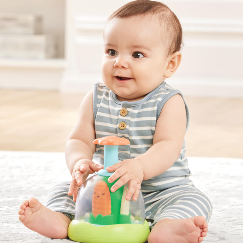 Farmstand Push & Spin Baby Toy