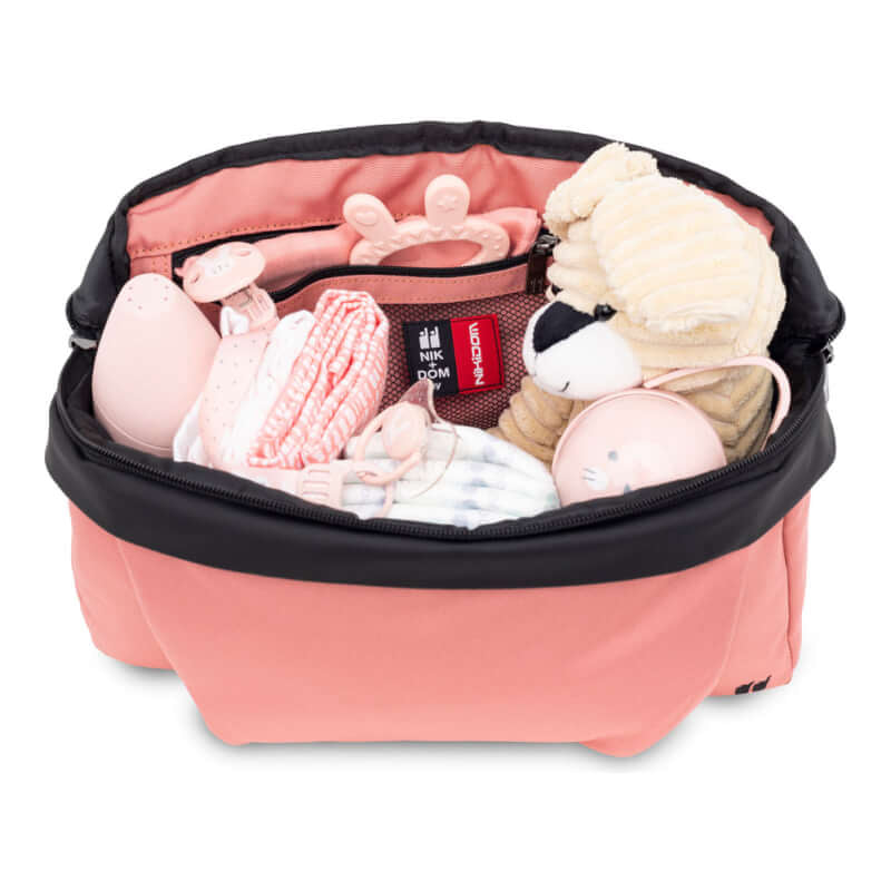 Nikidom Stroller Organiser Bag - Coral Pink