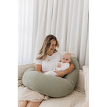 Maternity and Nursing Pillow - Sage Muslin