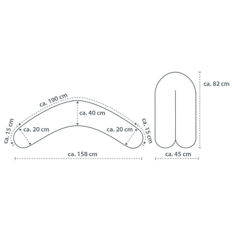 Theraline Pregnancy Pillow - Cream Fine Knit