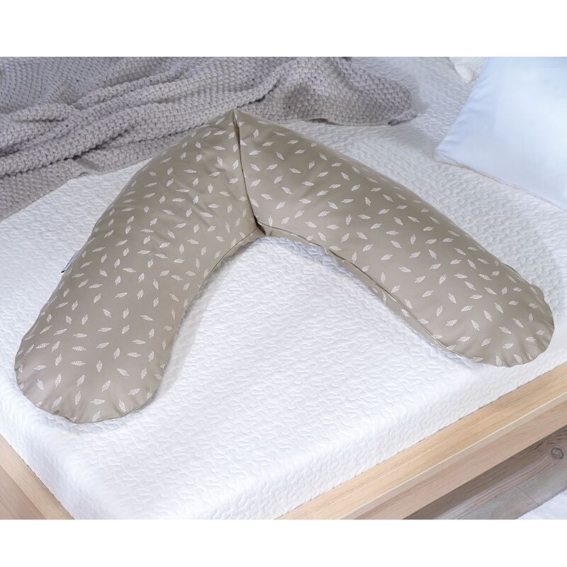 Theraline Pregnancy Pillow - Dancing Leaves Taupe