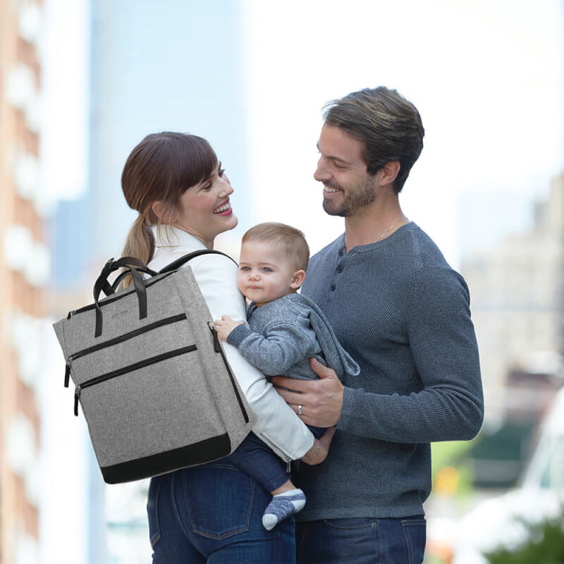 Skip Hop Trio Convertible Nappy Backpack - Grey Heather