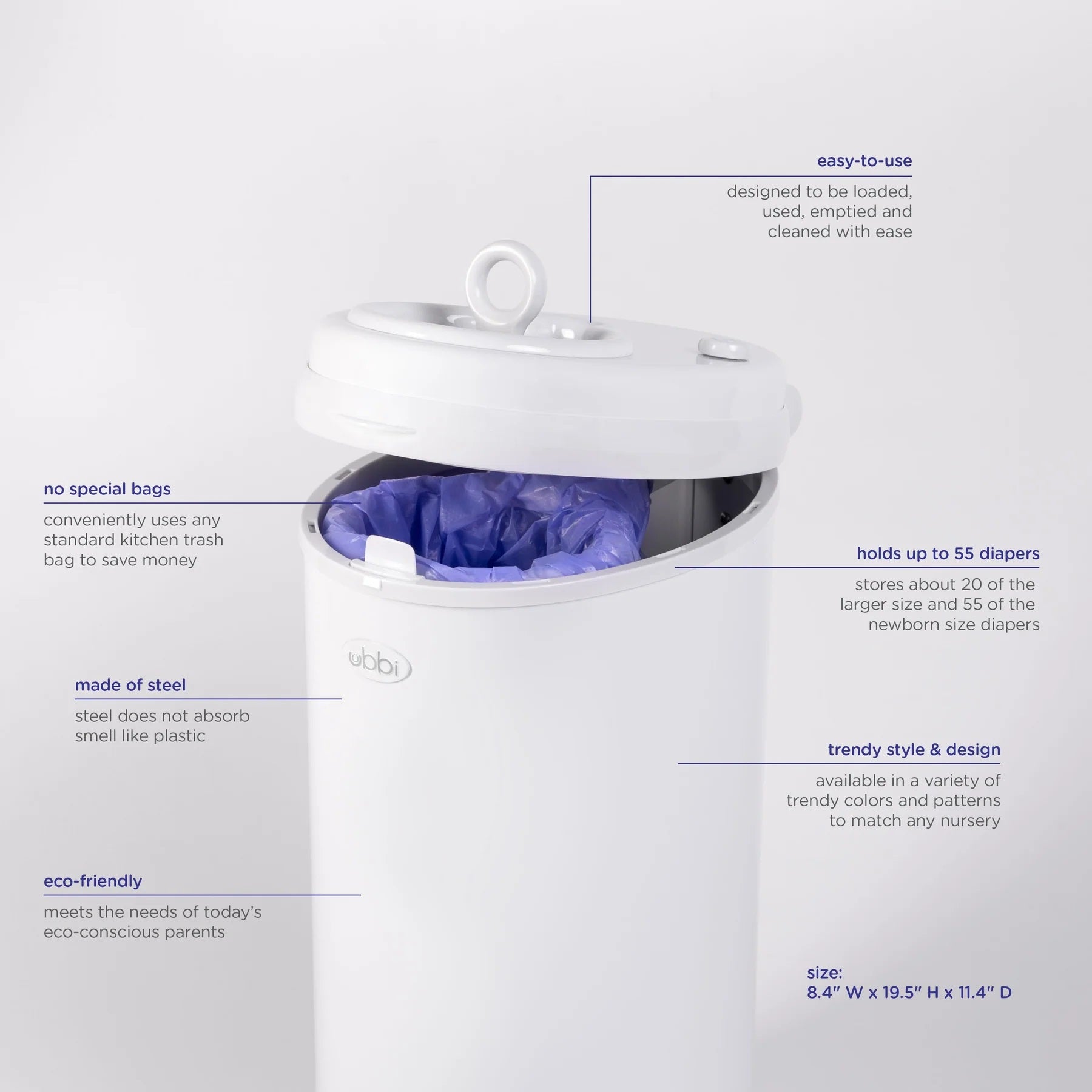 Nappy Bin - Matte Oat Milk