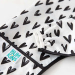 Bumkins Waterproof Sleeved Bib - Hearts