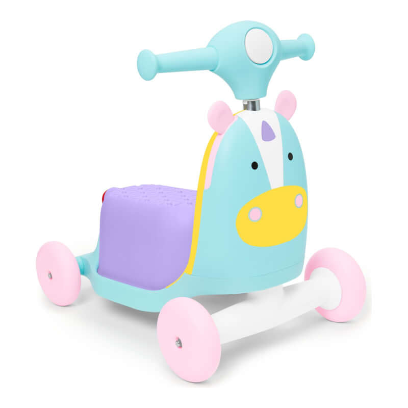 Zoo 3 in 1 Ride On Toy - Unicorn
