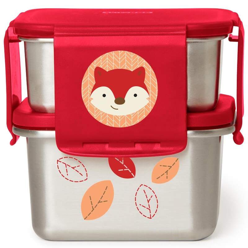 Skip Hop Zoo Stainless Steel Lunch Kit - Fox